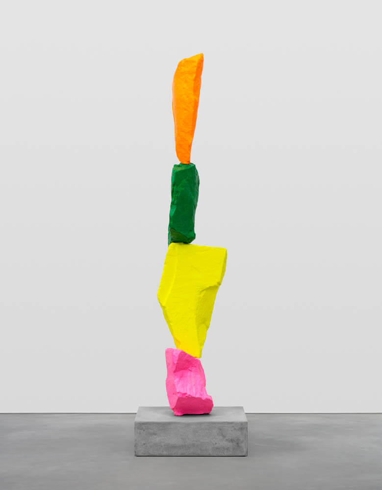 pink yellow green orange mountain | UGO RONDINONE