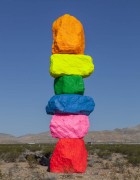 red pink blue green yellow orange mountain | UGO RONDINONE