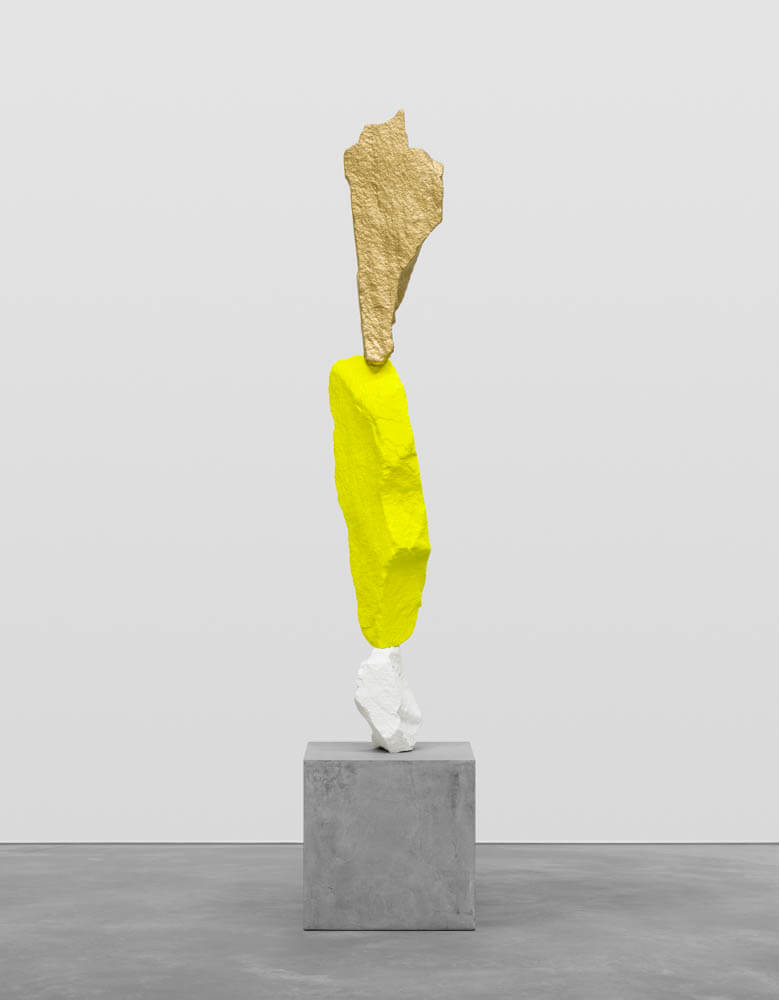 white yellow gold mountain | UGO RONDINONE