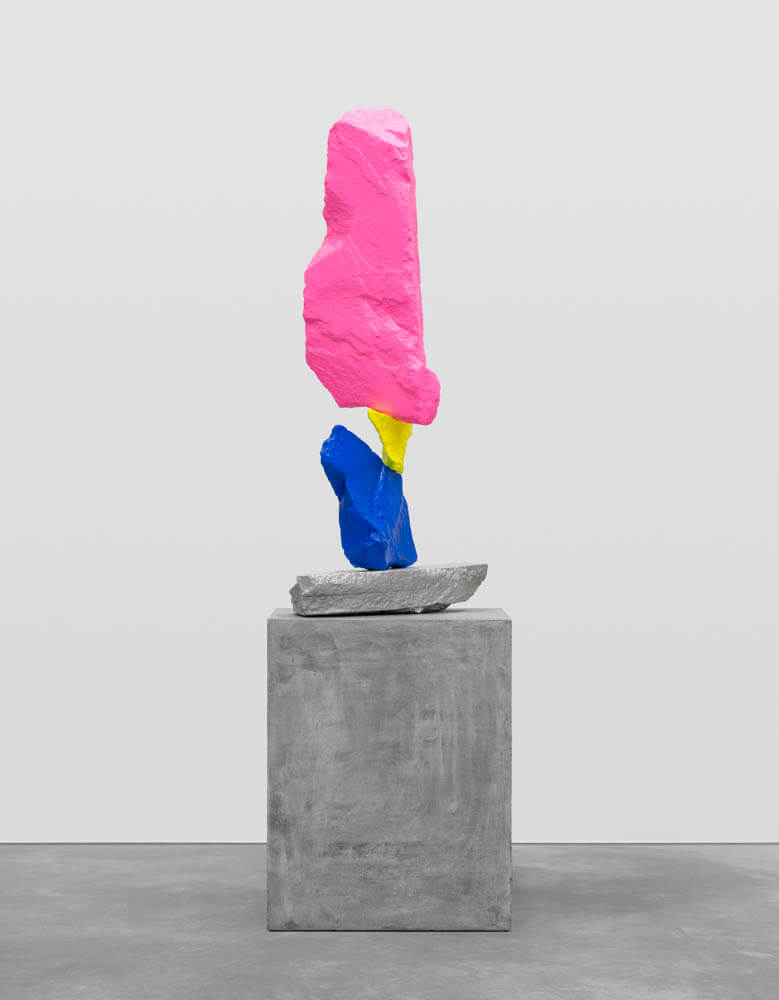 silver blue yellow pink mountain | UGO RONDINONE