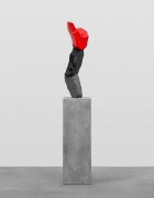 grey black red mountain | UGO RONDINONE