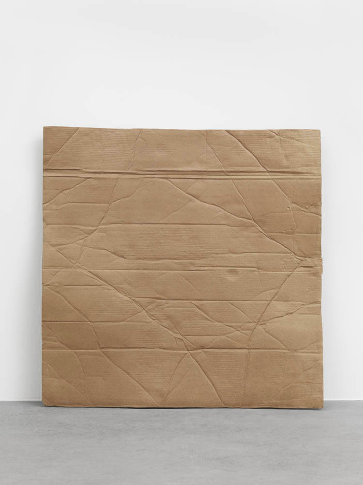 still.life. (cardboard leaning on the wall) | UGO RONDINONE