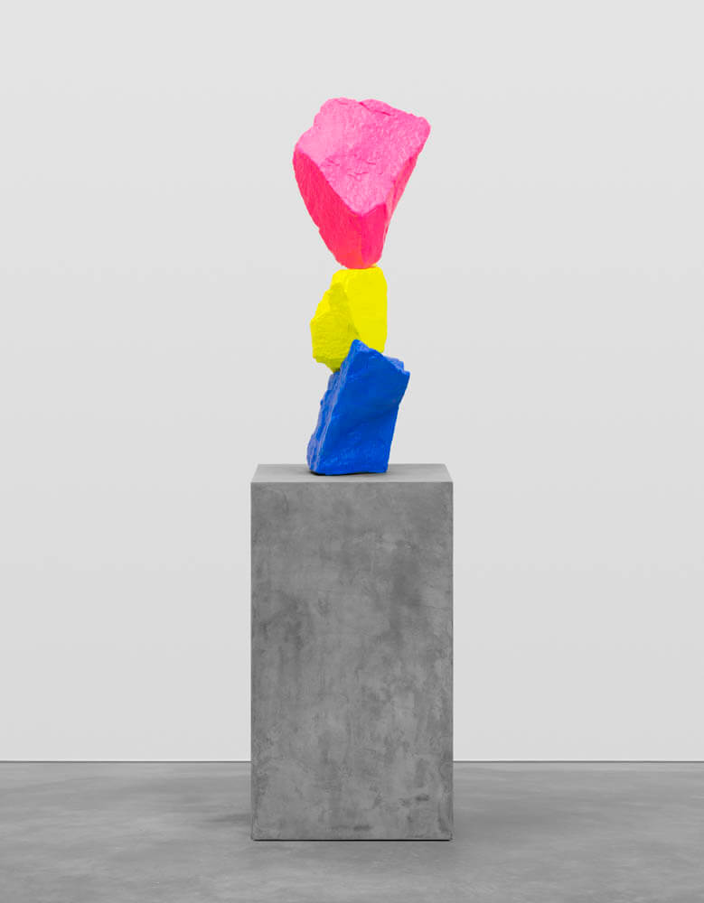blue yellow pink mountain | UGO RONDINONE