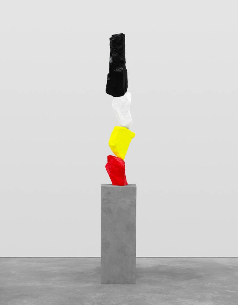 red yellow white black mountain | UGO RONDINONE