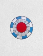 blue white gray red clock | UGO RONDINONE