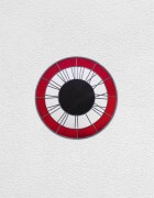 red white black clock | UGO RONDINONE
