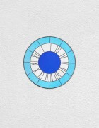 blue white blue clock | UGO RONDINONE