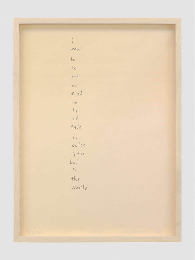 lines out to silence | UGO RONDINONE