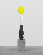 black white yellow mountain | UGO RONDINONE