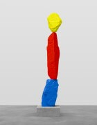 blue red yellow mountain | UGO RONDINONE