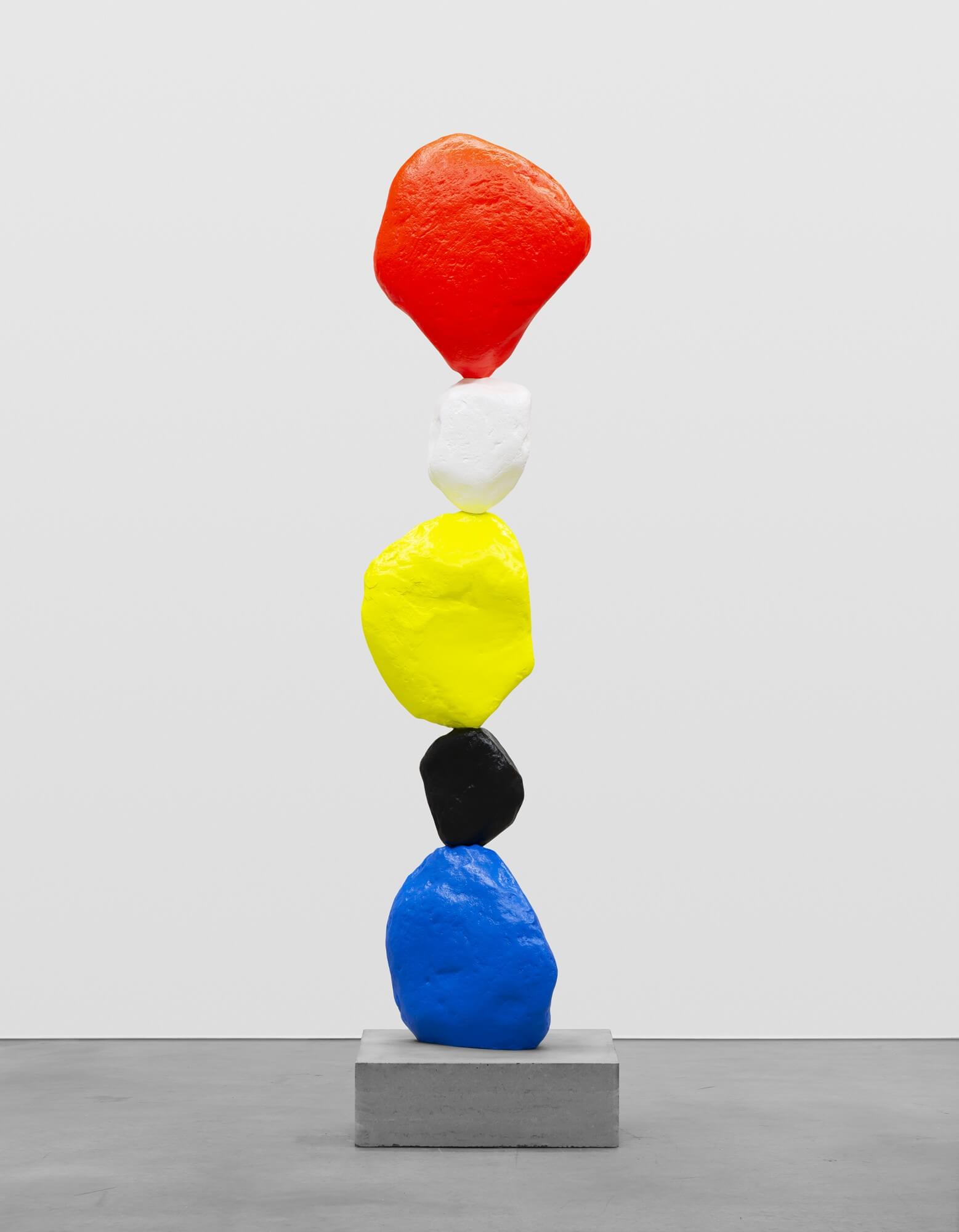 blue black yellow white red mountain | UGO RONDINONE