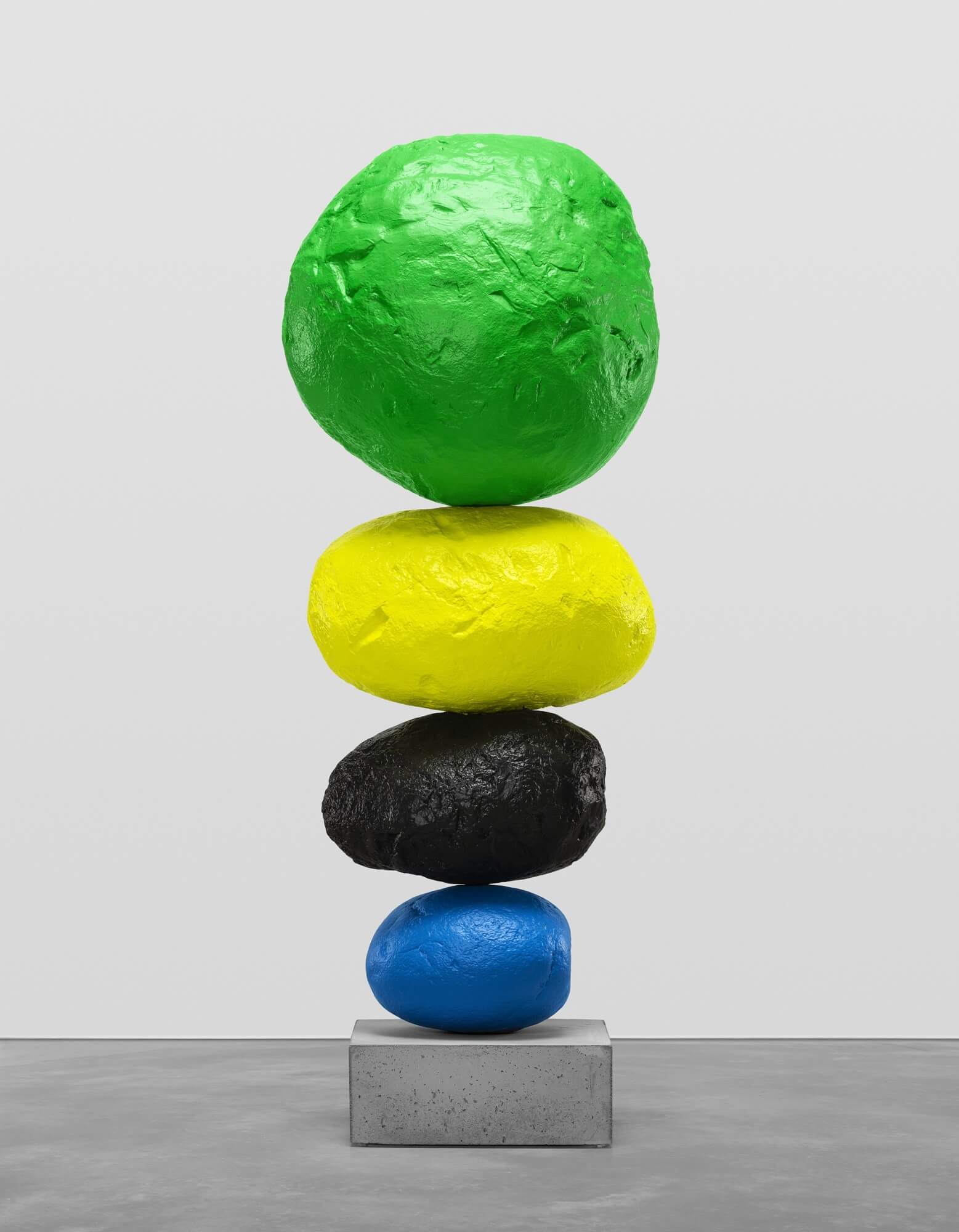 blue black yellow green mountain | UGO RONDINONE