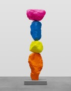 orange yellow blue pink mountain | UGO RONDINONE