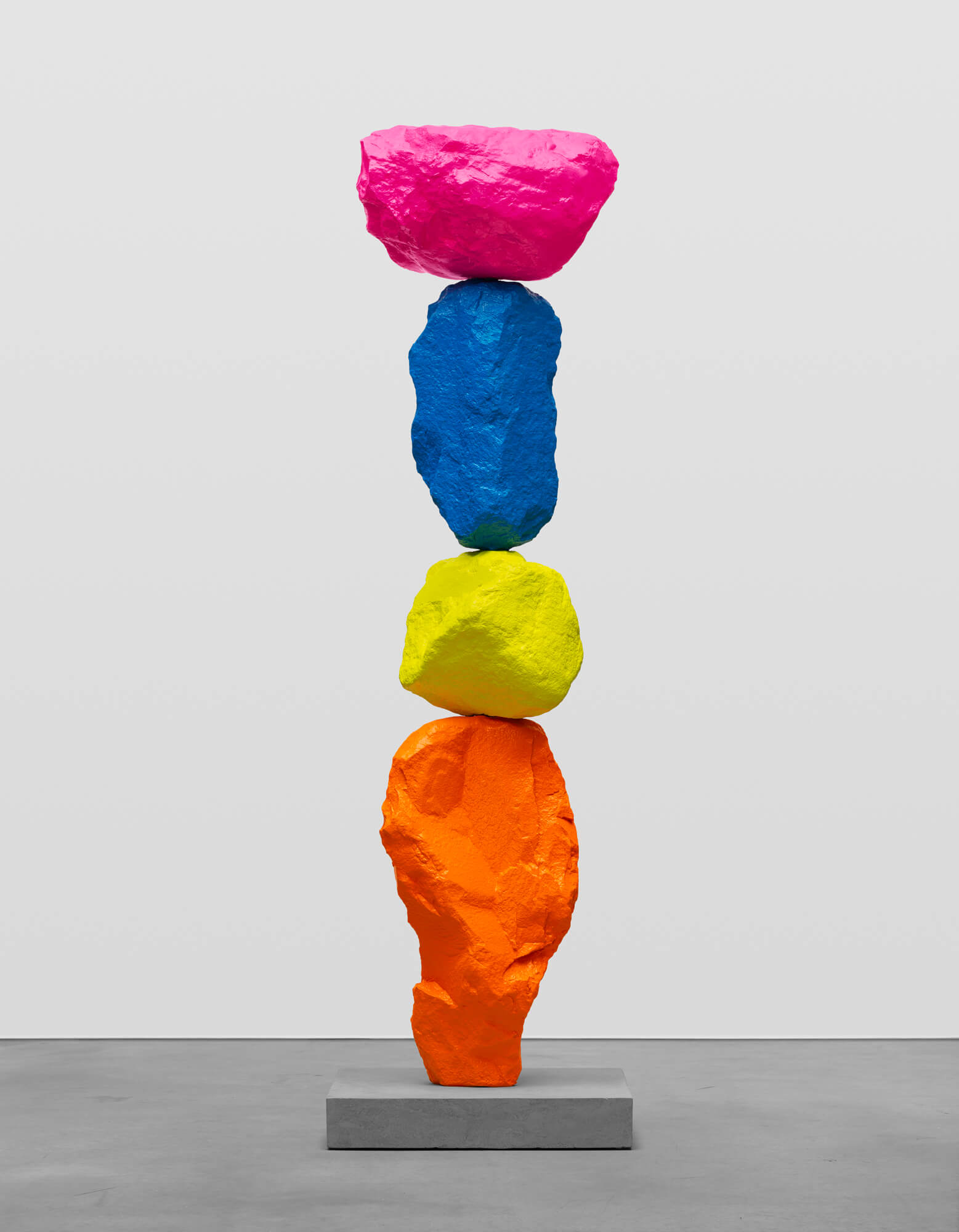 orange yellow blue pink mountain | UGO RONDINONE