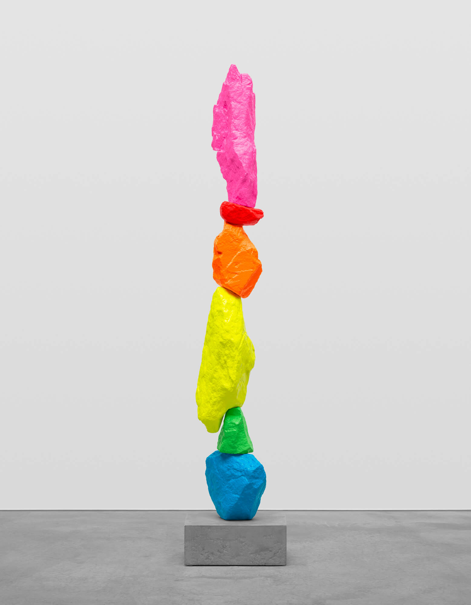 blue green yellow orange red pink mountain | UGO RONDINONE