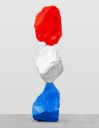 small blue white red mountain | UGO RONDINONE