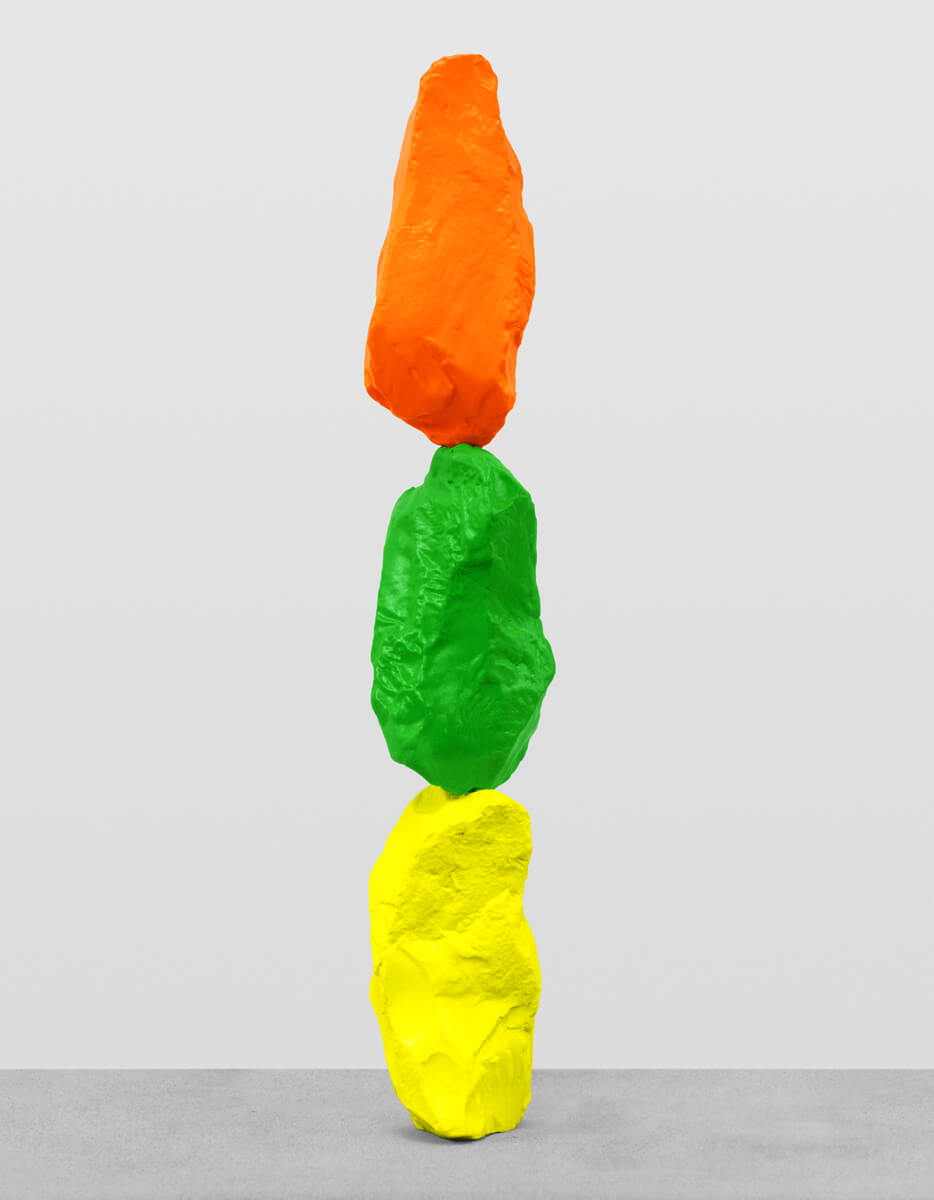 small yellow green orange mountain | UGO RONDINONE