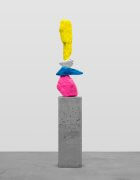 pink blue white yellow mountain | UGO RONDINONE