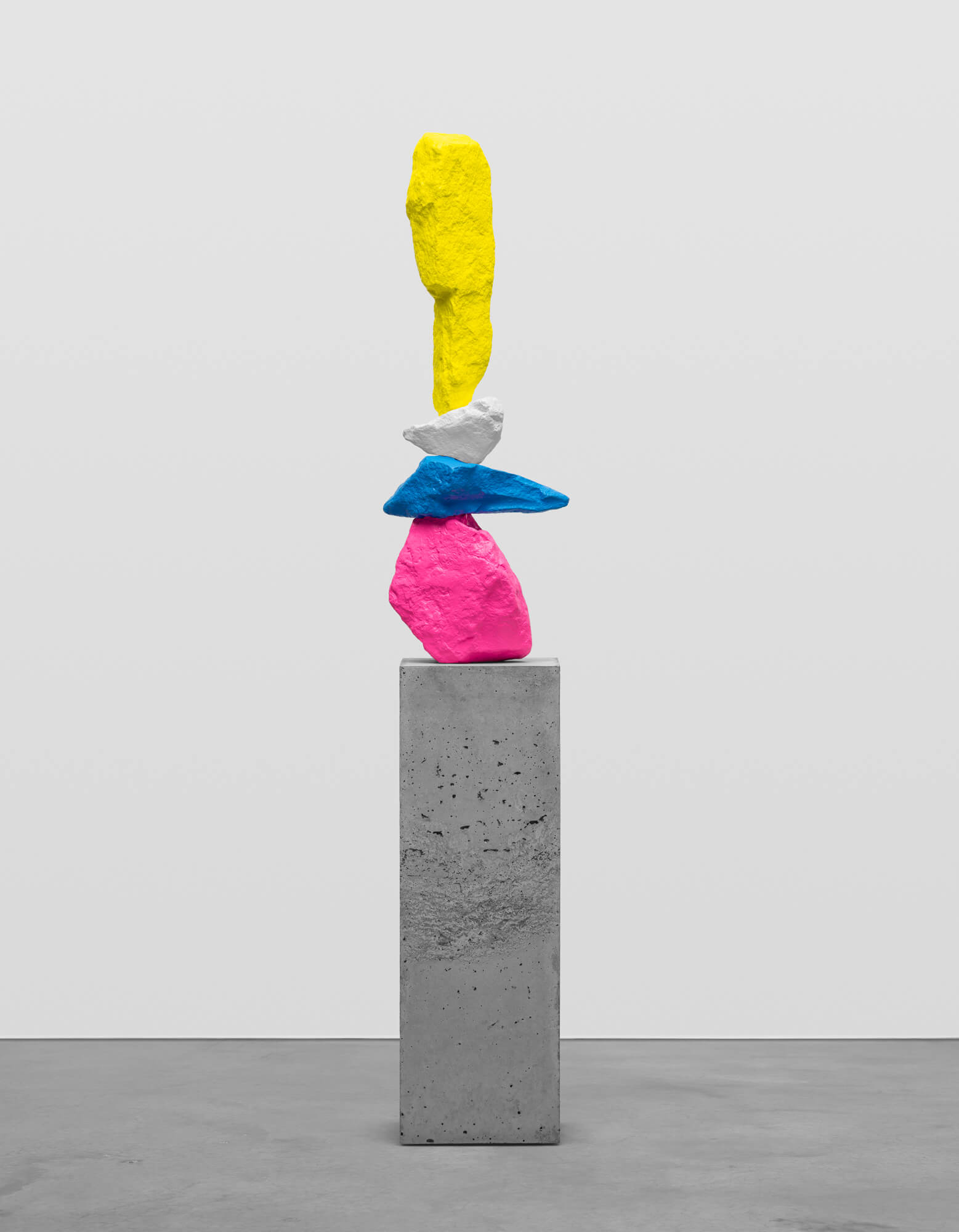 pink blue white yellow mountain | UGO RONDINONE