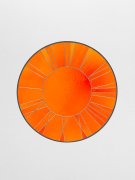 dark orange clock | UGO RONDINONE