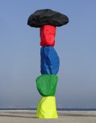 yellow green blue red black mountain | UGO RONDINONE