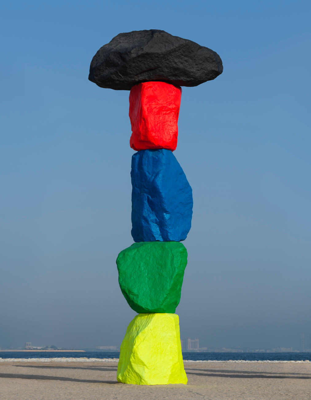 yellow green blue red black mountain | UGO RONDINONE