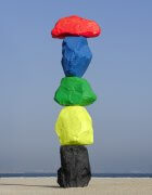 black yellow green blue red mountain | UGO RONDINONE