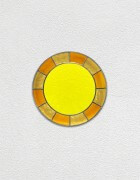 orange orange yellow clock | UGO RONDINONE