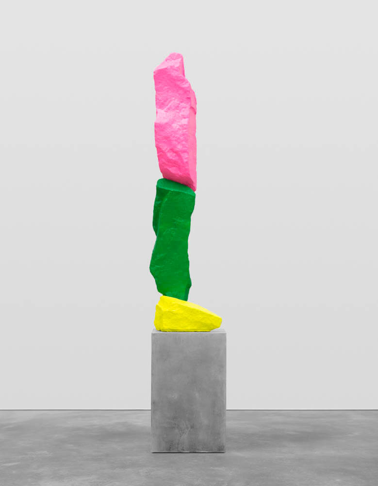 yellow green pink mountain | UGO RONDINONE